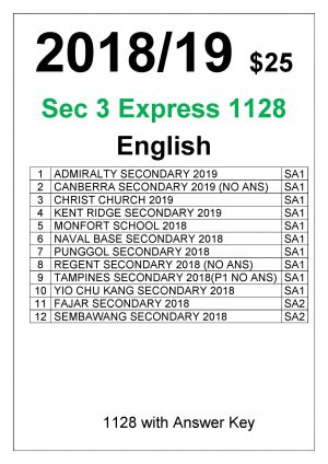 2019 Secondary 3 English