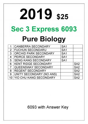 2019 Sec 3 Pure Biology