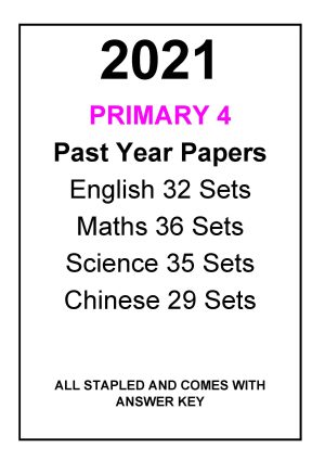2021 primary 4 past year paper