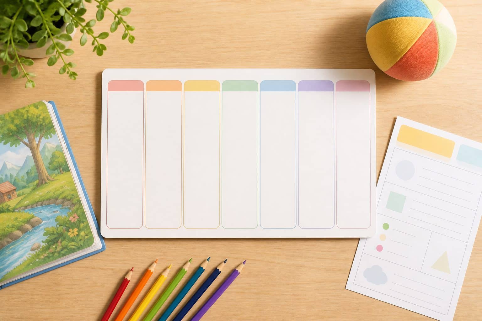 Balanced weekly plan for rest family time and primary school revision