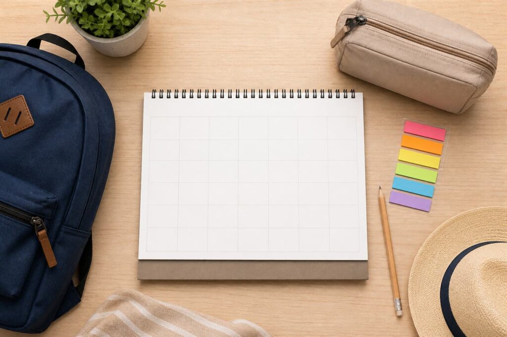 Family calendar for planning Singapore primary school terms and holidays in 2027