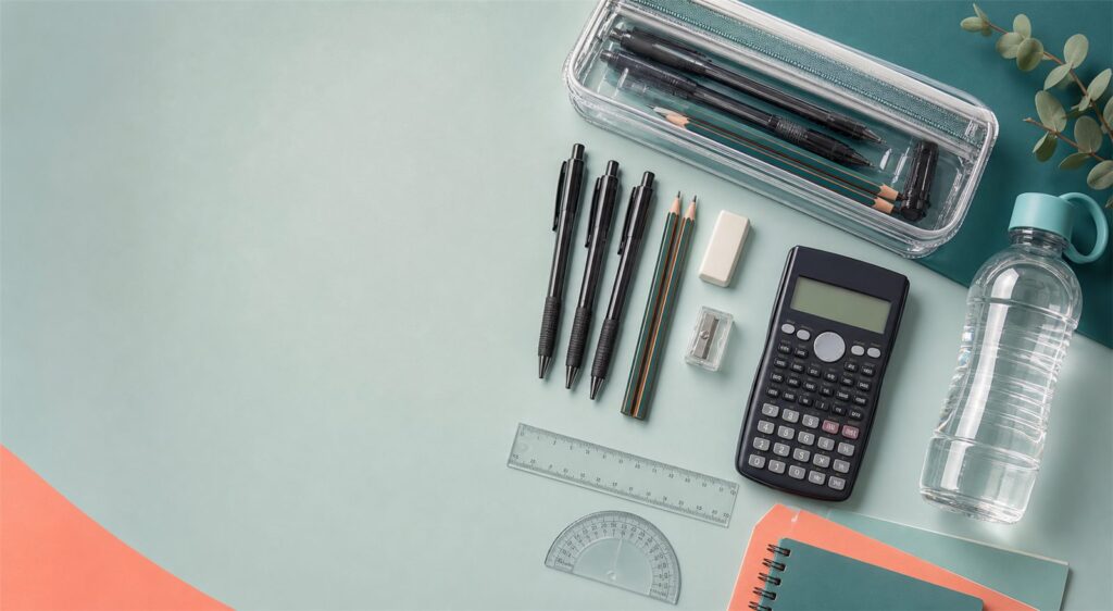 Parent and Primary 6 child checking what to bring for PSLE